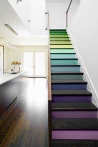 kleurenpalet op de trap