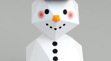 DIY Geometrische sneeuwpop