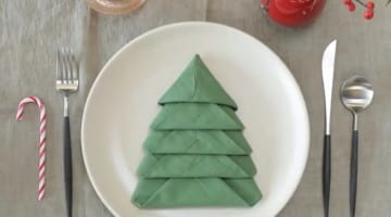 Kerstboom servet vouwen