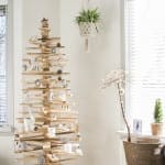 Binnenkijken bij Marlou & Jurre - houten kerstboom