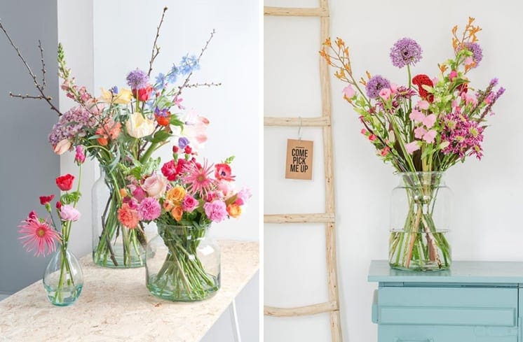 Kleurrijke bloemen in je woonkamer