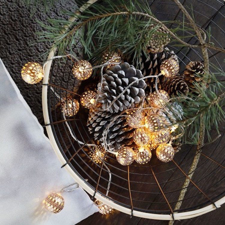 Kerstdecoratie met verlichting