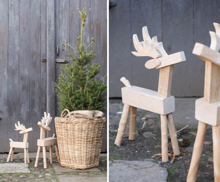 Rendieren van hout - houten kerstdecoratie