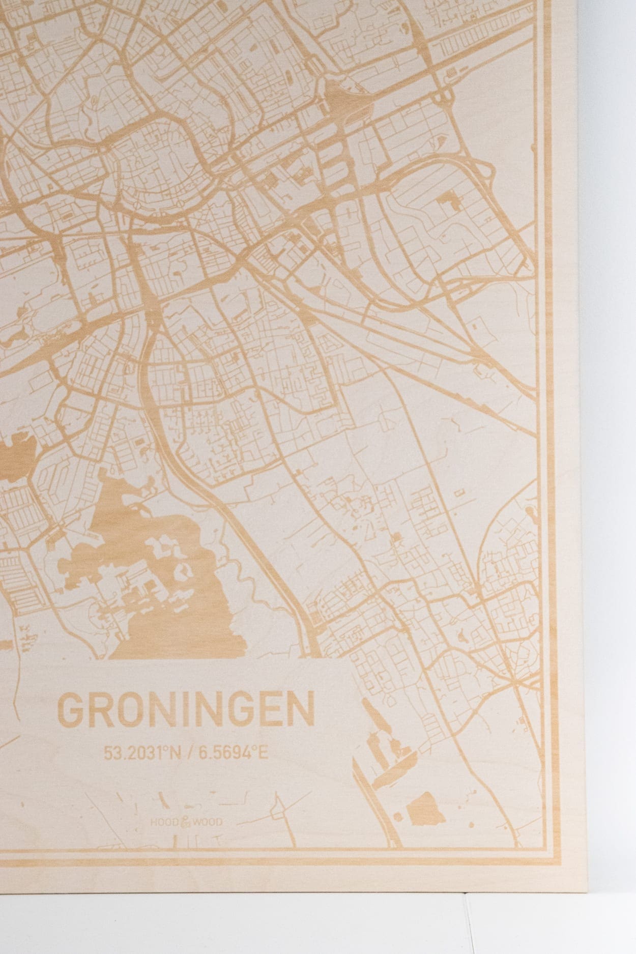 Woontrendz houten kaart Groningen