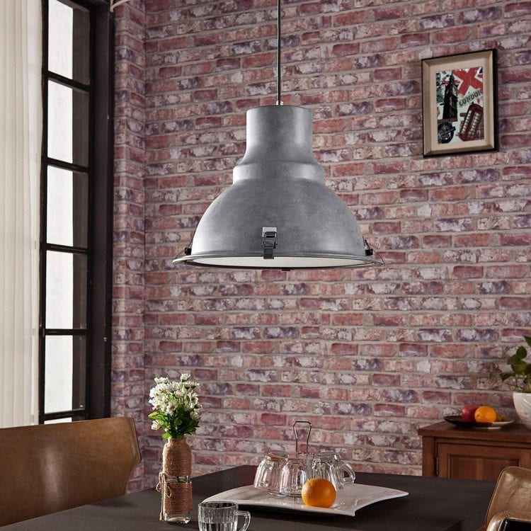 beton grijze metalen hanglamp percival